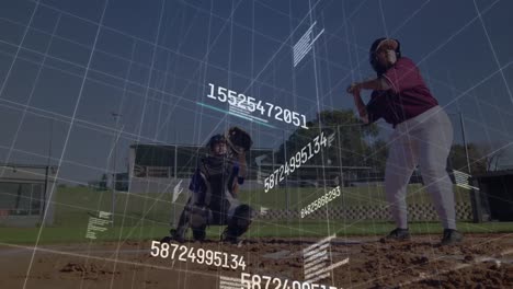Animation-Der-Datenverarbeitung-über-Verschiedene-Baseballspieler