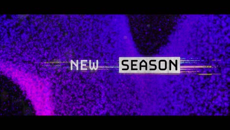 Animation-of-new-season-text-and-spots-over-black-background