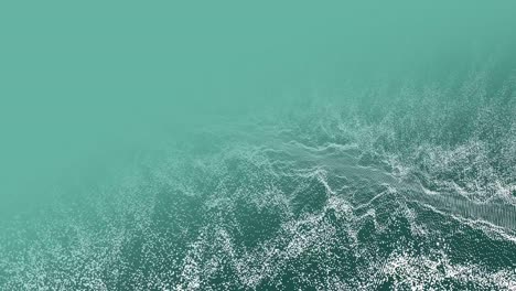 Animation-of-waves-of-white-particles-moving-on-aqua-blue-background