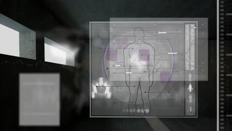 Animation-Des-Scope-Scannens-Und-Der-Datenverarbeitung-über-Den-Menschlichen-Körper