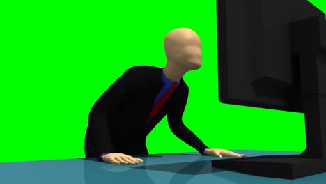 Animation-representing-a-despaired-3dman-in-front-of-a-desktop