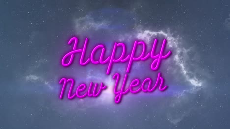 Animation-of-happy-new-year-over-night-sky