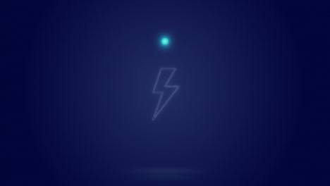 Animation-of-processing-circle-and-lightning-over-navy-background