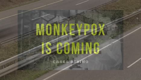 Animation-of-monkey-pox-is-coming-over-lab-workers-and-road-traffic