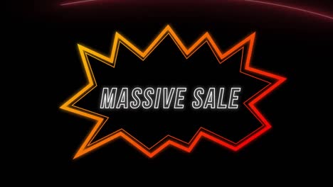 Animation-of-massive-sale-text-over-speech-bubble