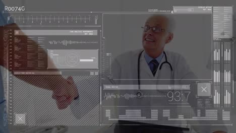Animation-of-data-processing-over-diverse-doctor-and-patient