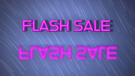 Animation-of-flash-sale-over-blue-background-with-lines