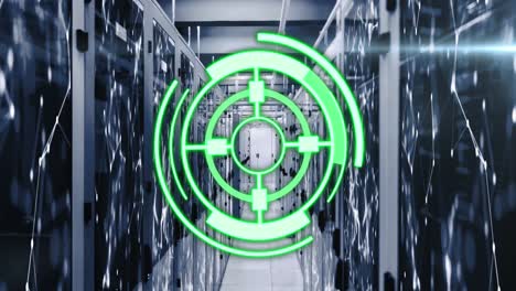 Animation-of-green-circle-over-servers-and-connections
