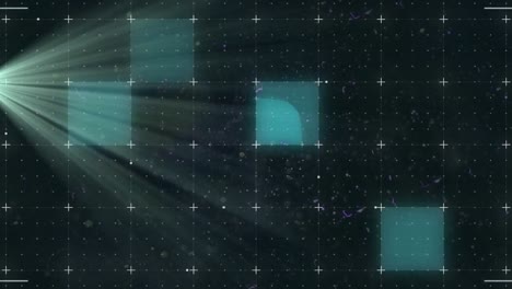 Digitale-Animation-Von-Dreiecksformen,-Die-Sich-In-Nahtloser-Bewegung-Vor-Leuchtenden-Sternen-Im-Weltraum-Drehen