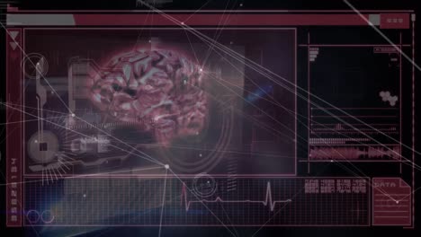 Animation-Eines-Netzwerks-Von-Verbindungen-Und-Der-Verarbeitung-Medizinischer-Daten-über-Das-Menschliche-Gehirn