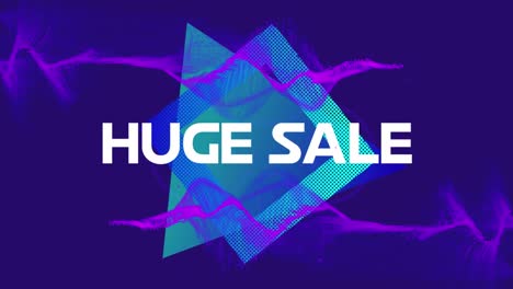 Animation-of-huge-sale-text-over-shapes