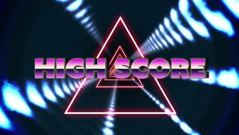 Animation-of-high-score-text-over-neon-shapes