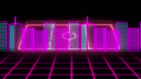 Animation-of-neon-cityscape-over-neon-sports-field