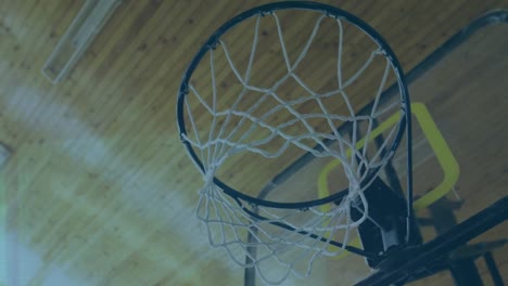 Animation-of-square-lights-over-basketball-basket