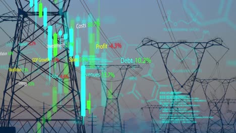 Animation-of-data-processing-over-pylons