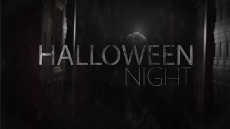 Animation-Von-Halloween-Nachttext-über-Geist-Auf-Schwarzem-Hintergrund