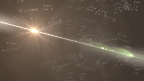 Animation-of-mathematical-equations-over-black-background