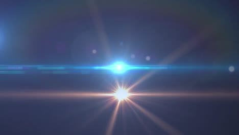 Digitale-Animation-Eines-Lichtflecks-Vor-Blauem-Hintergrund