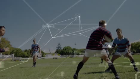 Animación-De-Red-De-Conexiones-Con-Procesamiento-De-Datos-Sobre-Diversos-Jugadores-De-Rugby.