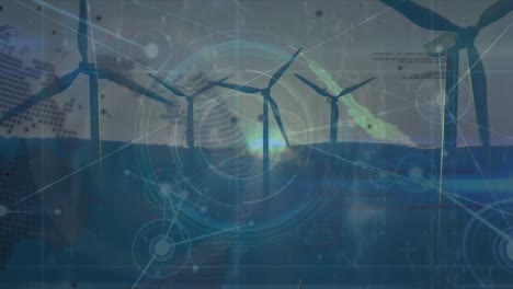Animation-of-network-of-connections-over-wind-turbines