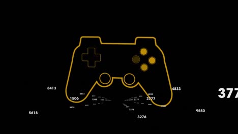 Animation-of-data-processing-over-gamepad-icon