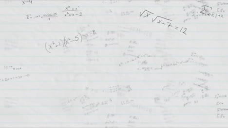 Animation-of-notebook-over-mathematical-equations