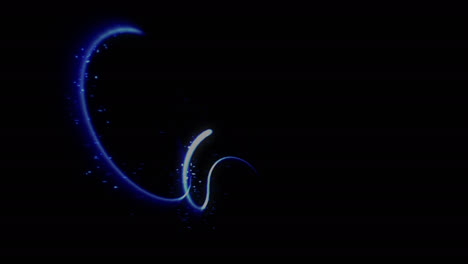 Animation-of-neon-trails-over-black-background