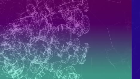 Animationen-Des-Netzwerks-Von-Verbindungen-Auf-Blauem-Und-Rosa-Hintergrund