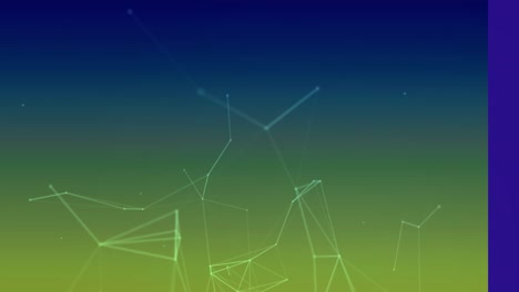 Animationen-Des-Verbindungsnetzwerks-Auf-Blauem-Und-Gelbem-Hintergrund