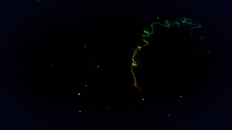 Animation-of-light-spots-over-light-trails-on-black-background