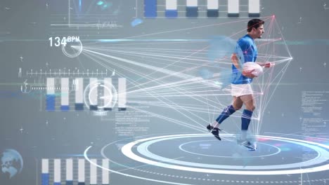 Animation-Des-Scope-Scannens-Und-Der-Datenverarbeitung-über-Rugbyspielern