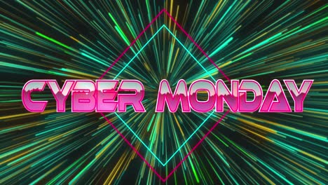 Animation-of-cyber-monday-text-over-light-trails-on-black-background