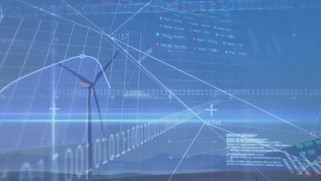 Animation-Der-Datenverarbeitung-über-Windkraftanlage-Und-Netz