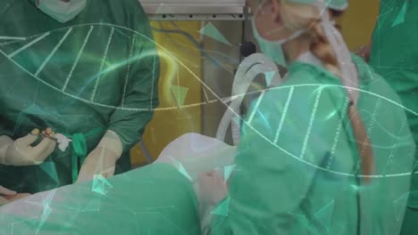 Animation-of-moving-lines-over-surgeons-in-operating-theater