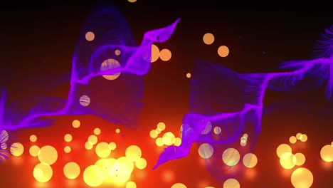 Animation-Des-Lichtschwenkens-über-Einer-Gruppe-Tanzender-Freunde-Mit-Prozentualem-Licht