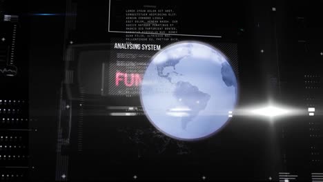 Animation-Der-Datenverarbeitung-über-Den-Globus