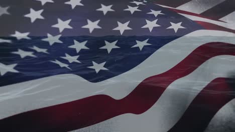 Animation-Des-Meeres-über-Der-Flagge-Der-USA