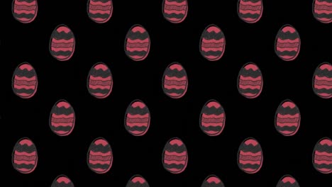 Animation-of-easter-egg-icons-over-black-background