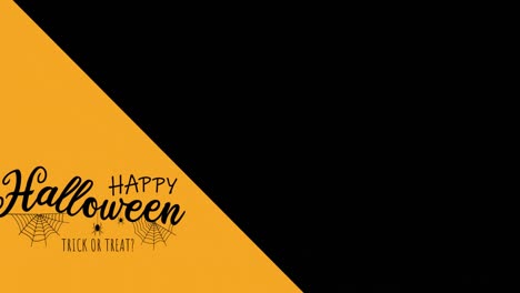 Animation-Von-Halloween-Text-Auf-Orangefarbenem-Und-Schwarzem-Hintergrund