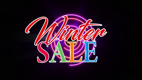 Animation-of-winter-sale-text-over-circles