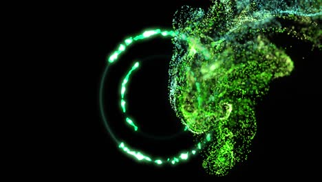 Animation-of-scope-scanning-over-green-spots-on-black-background