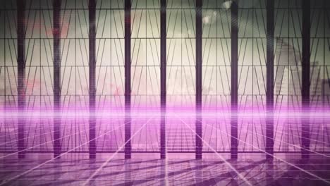Animation-Von-Leuchtendem-Violettem-Licht-über-Dem-Fenster-Mit-Stadtbild