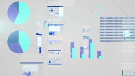 Animation-of-data-processing-over-white-background
