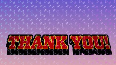 Animation-of-thank-you-text-and-shapes-on-purple-background