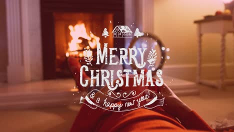 Animation-of-merry-christmas-text-over-socks