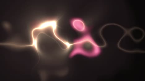 Animation-Gelber-Digitaler-Rosa-Kreise-Auf-Schwarzem-Hintergrund