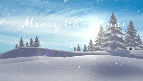 Animation-Des-Textes-„Frohe-Weihnachten“-über-Fallendem-Schnee