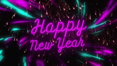 Animation-of-fireworks-over-happy-new-year-text