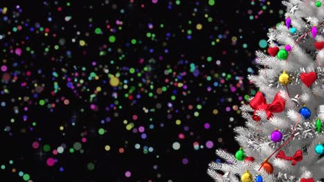 Animation-of-spots-over-christmas-tree
