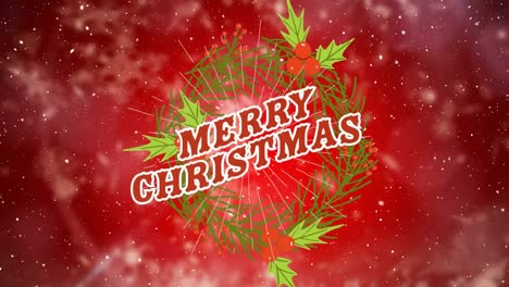 Animation-of-snow-falling-over-merry-christmas-text